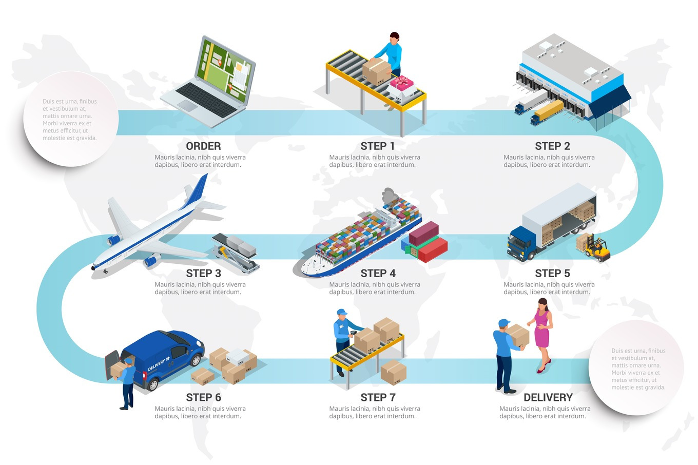 Isometric delivery concept with isometric vehicles for cargo transport ...