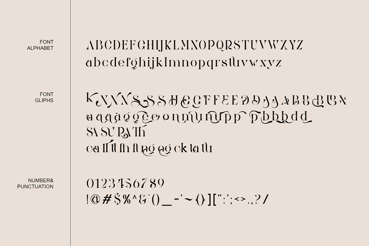 Tugen ligature serif typeface, a Serif Font by yaqublekker (Photo 9 of 9)