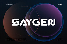 Saygen || Futuristic Sans Serif Font