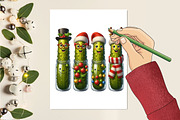 Christmas Pickles Clipart, an Illustration by designcity5 (Thumbnail 5 of 8)