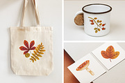 Autumn leaves. Fall set, backgrounds, a Seasonal Illustration by Good Studio (Thumbnail 12 of 13)
