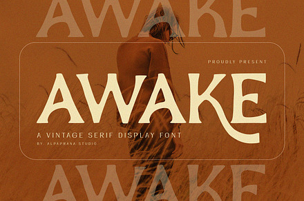 Awake - Serif Font, a Serif Font by Alpaprana