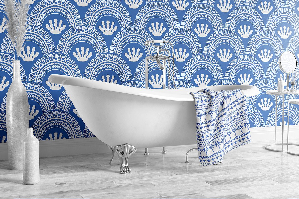 Linocut Coastal Patterns & Clipart, an Object Graphic by Sonulkaster (Photo 7 of 11)