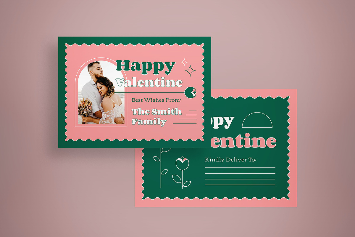 Valentine Greeting Card, a Card Template by graphicook (Photo 2 of 3)