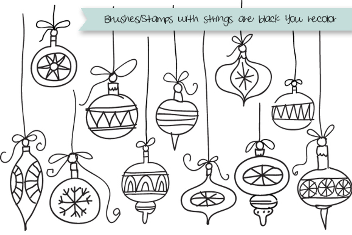 Hand Drawn Bulbs Clipart and Brushes, a Decorative Illustration by Colors on Paper (Photo 5 of 5)