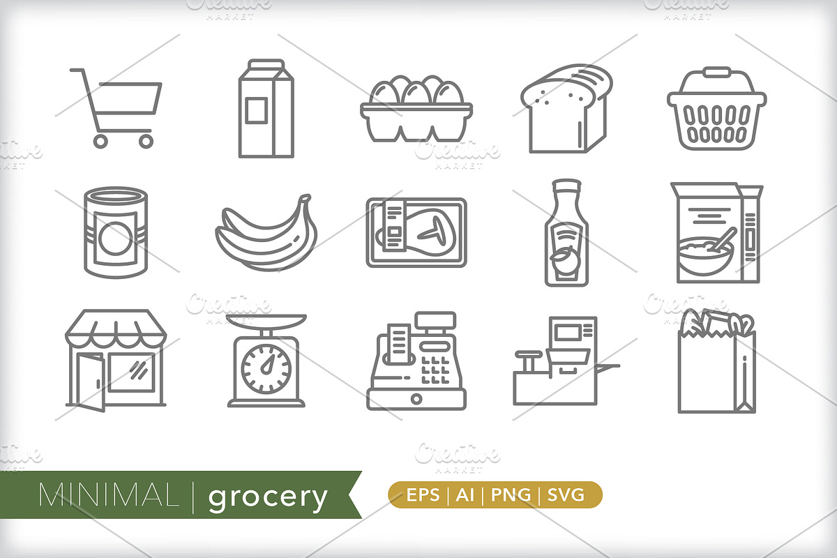 Food 10-pack icon bundle, an Outline Icon by Picture Window (Photo 6 of 12)
