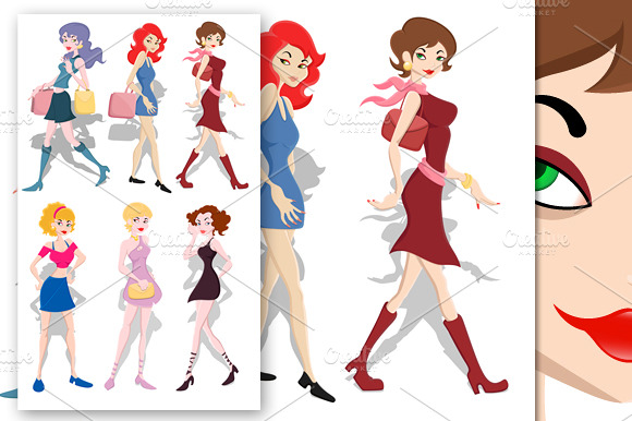 Girls Vectors Set