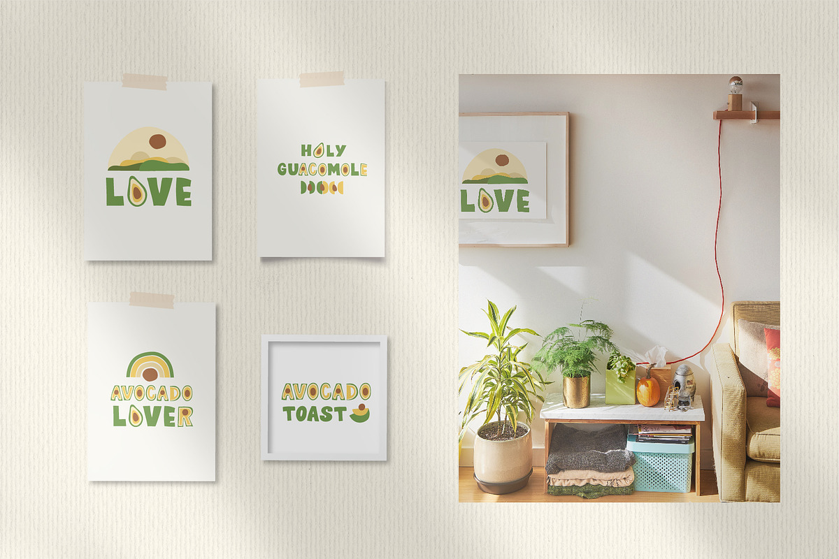 Avocado and Rainbow Collection, a Decorative Illustration by DearLetters (Photo 10 of 12)