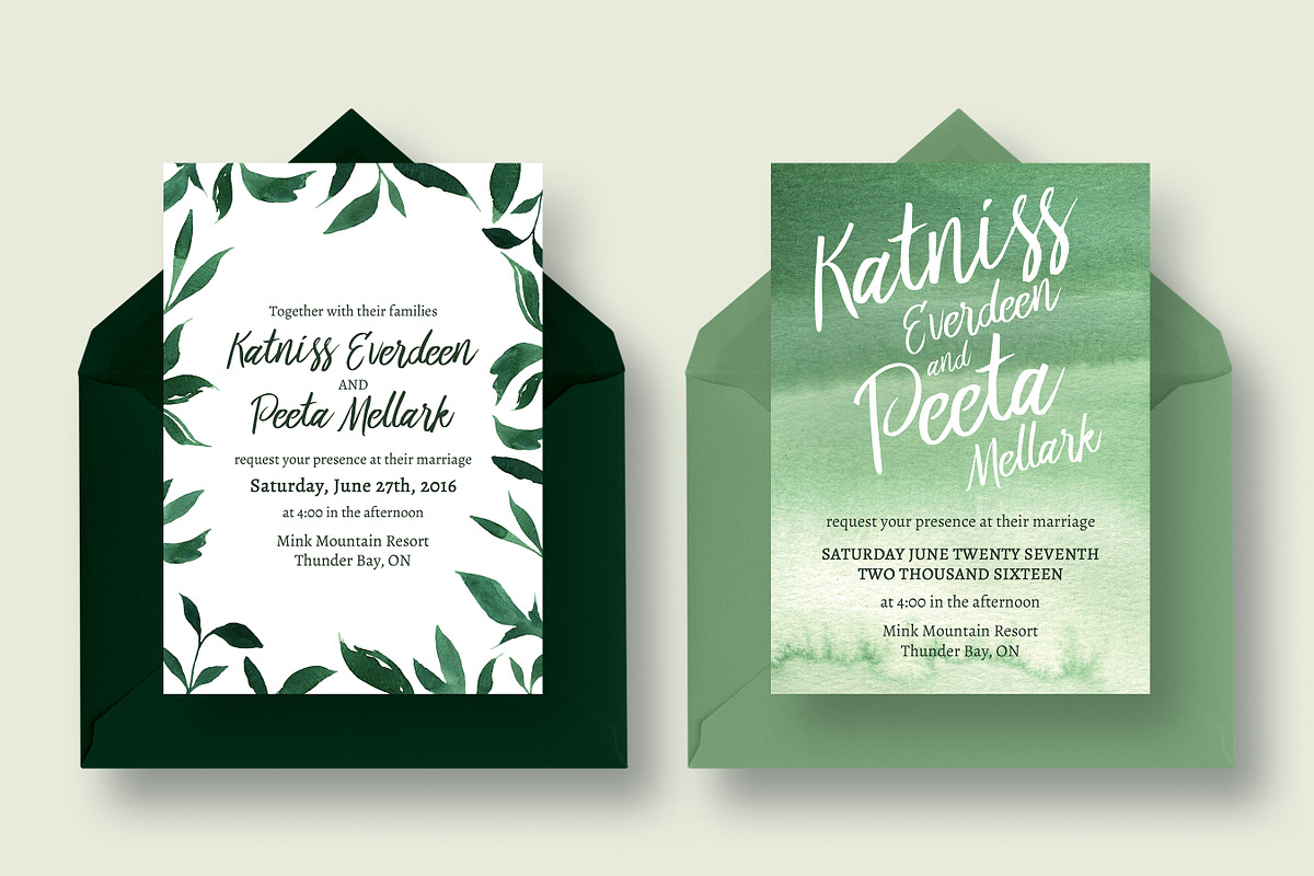 Wild Greenery Wedding Collection, an Invitation Template by Knotted Design (Photo 4 of 9)