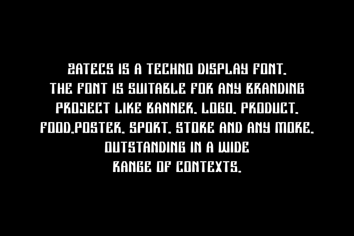 Zatecs - Futuristic & Tech Font, a Sans Serif Font by QR Design Studio (Photo 5 of 7)
