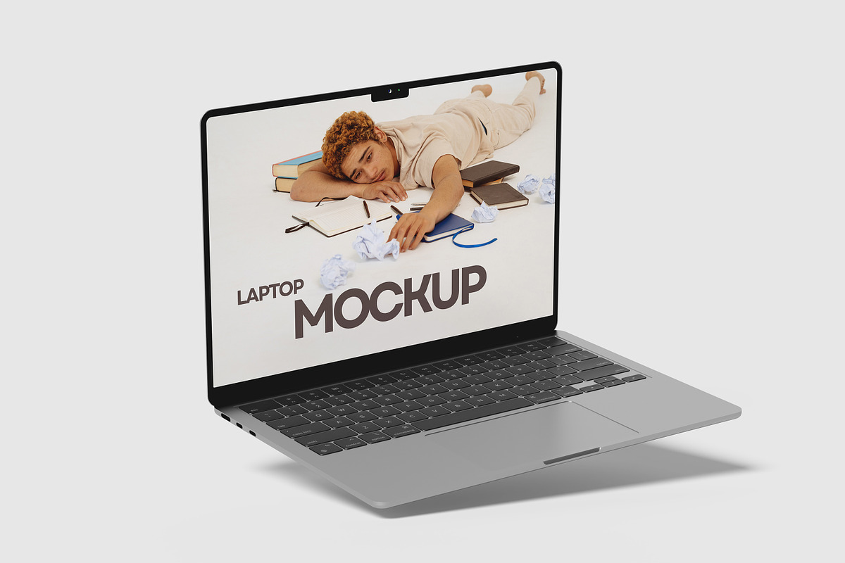 High Quality Laptop Mockup, a Wearable Device Mockup by safrizalstudio (Photo 5 of 5)