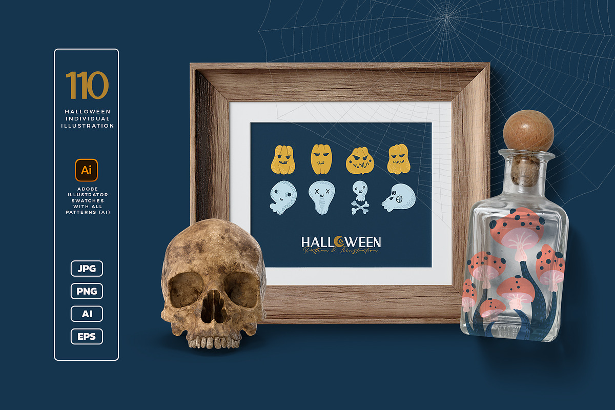 Halloween Pattern & Illustration, a Pattern Graphic by KetteCreate (Photo 6 of 10)