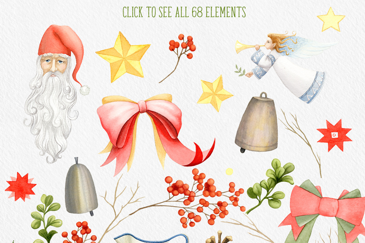 Watercolor Christmas & Winter Set, an Illustration by Watercolor Nomads (Photo 2 of 8)