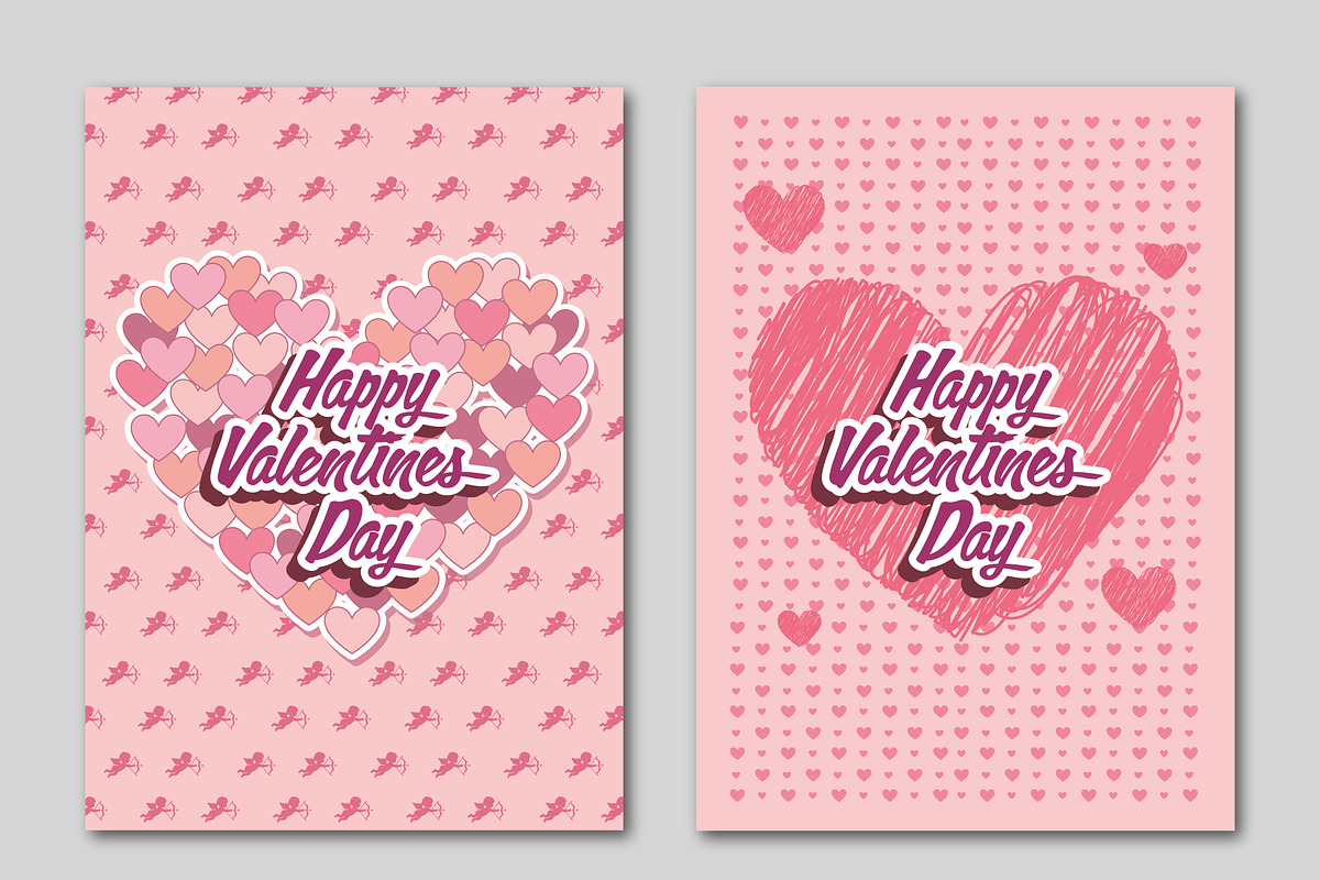 Valentine's Day Cards Set, a Templates & Theme by studiogstock (Photo 1 of 3)