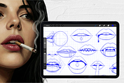 165 Procreate Lips Stamps, a Brush Add-On by Selentaori Studio (Thumbnail 8 of 11)