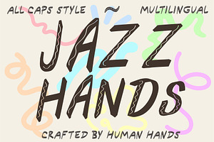 Jazz Hands, all caps handdrawn font