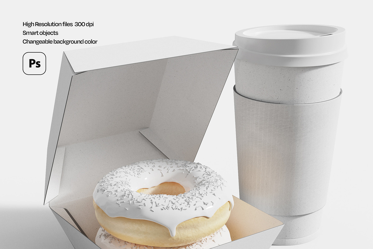 Coffee Cup Packaging Mockup Set, a Cups & Container Mockup by Mego-studio (Photo 4 of 8)