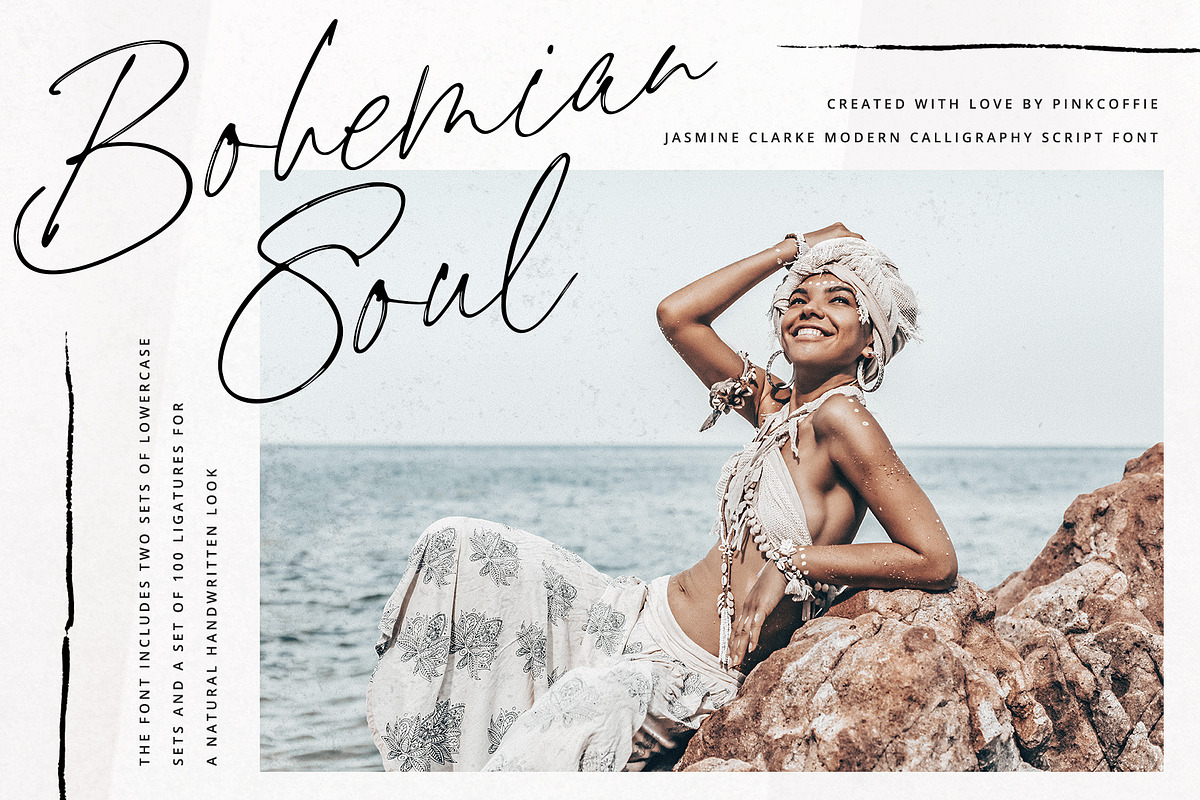 Jasmine Clarke | Casual Chic Font, a Script Font by Pink Coffie (Photo 5 of 23)