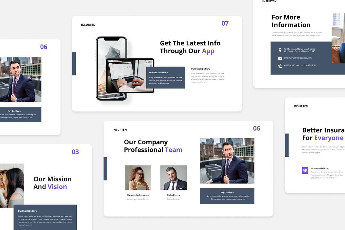 Insurten - Insurance Keynote, a Presentation Template by Annora Studio (Photo 4 of 5)