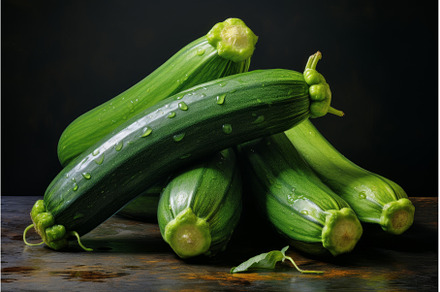 Smooth Ripe zucchini. Generate Ai, a Food & Drink Photo by Ylivdesign