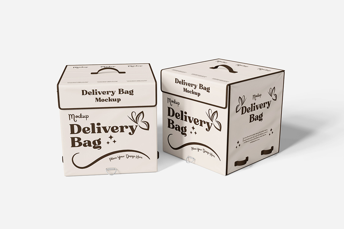 Photorealistic Delivery Bag Mockup, an Advertising Mockup by Indah (Photo 6 of 6)