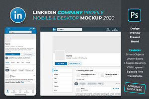 LinkedIn Company Profile Mockup