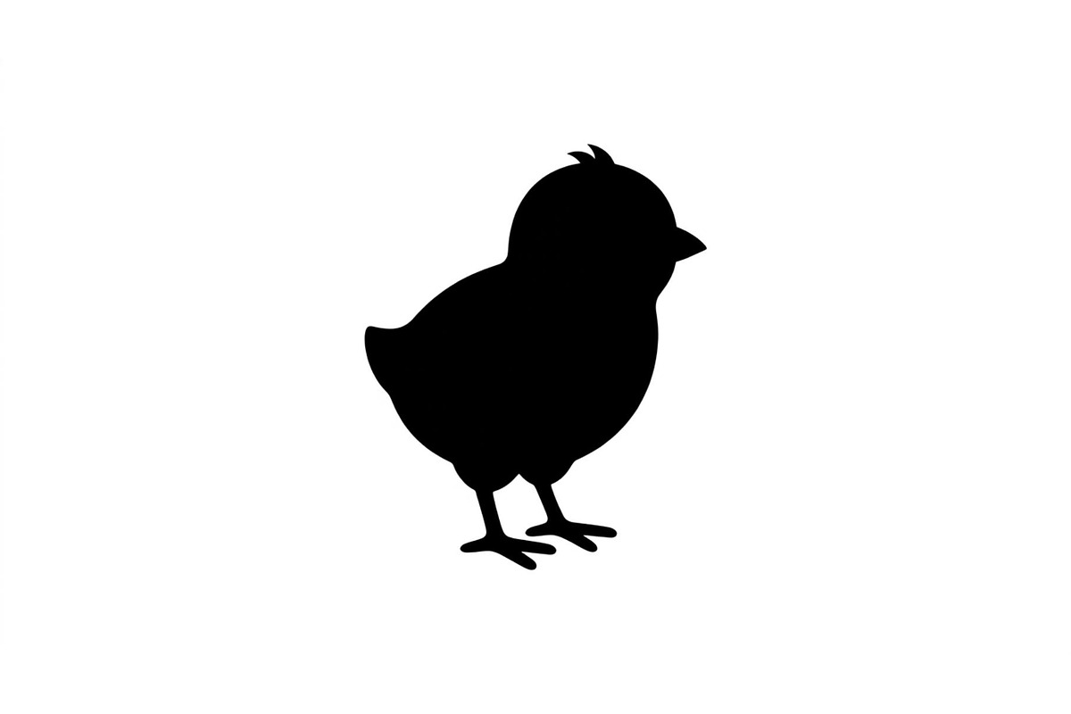 Fluffy Chick Silhouette Set, an Object Graphic by Creativeshirt (Photo 3 of 3)