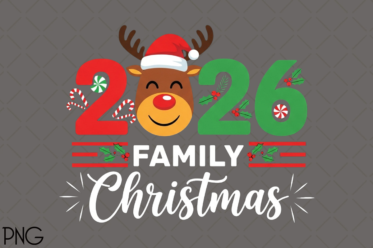 New Year 2026 Christmas PNG, an Illustration by Black Bird Studio (Photo 1 of 4)