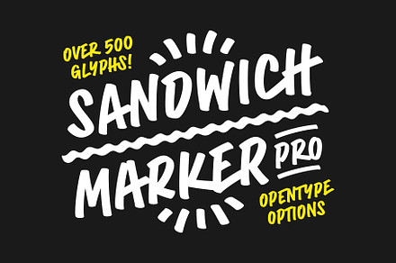Sandwich Marker Pro, a Handwritten Font by Pictomato