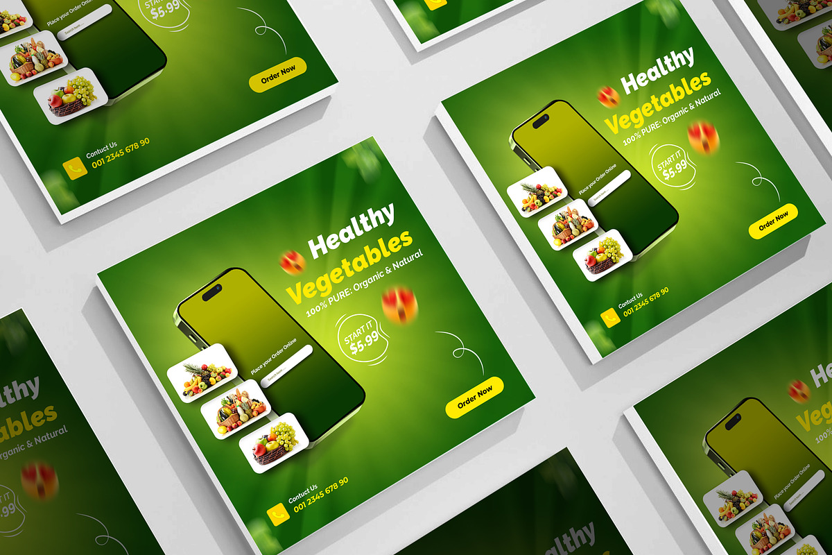 Food menu and restaurant social post, a Social Media Template by mdmijanur0187 (Photo 2 of 3)