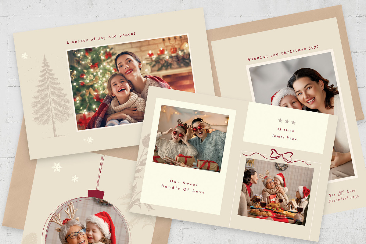 Christmas Photo Card Layouts, a Card Template by BrandPacks (Photo 2 of 6)