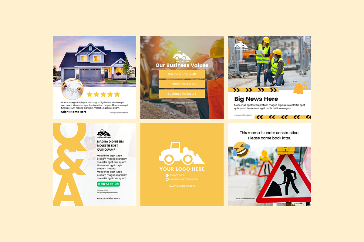 Construction Social Media, a Social Media Template by Sincerely Media (Photo 5 of 8)