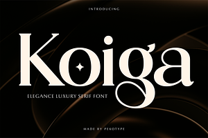 Koiga - Elegant Serif Logo Font, a Serif Font by Pekotype