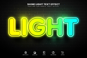 Shine Light Editable Text Effect