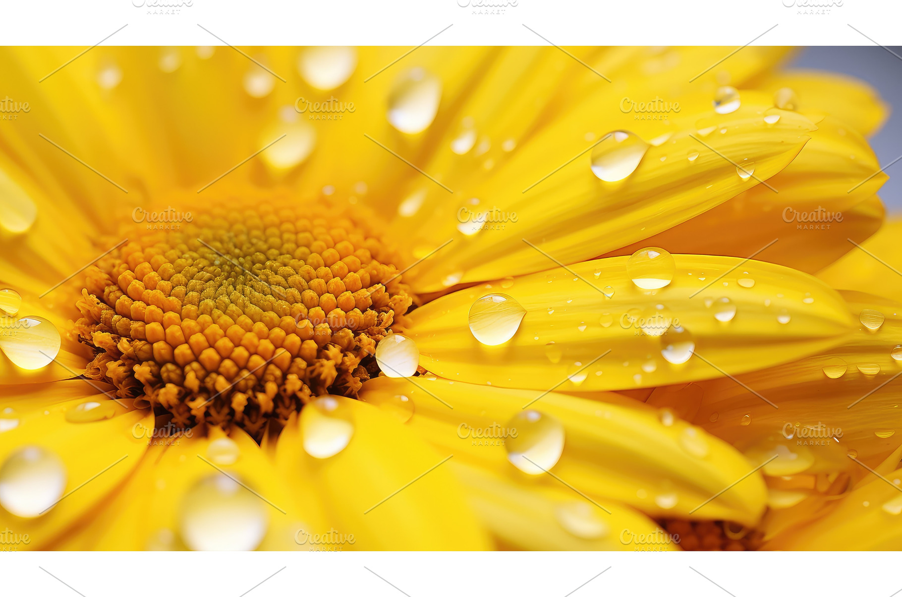 vibrant yellow drops ai generated, a Nature Photo by pikepicture