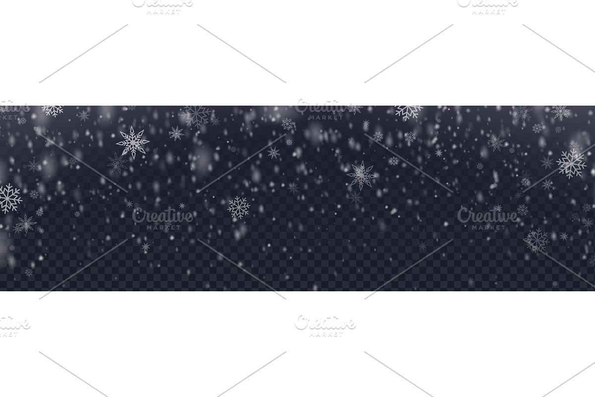 Winter snow overlay with falling, a Texture Illustration by art PVP - market