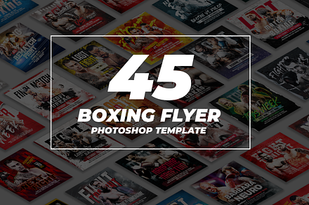 45 Boxing Flyer Template Bundle