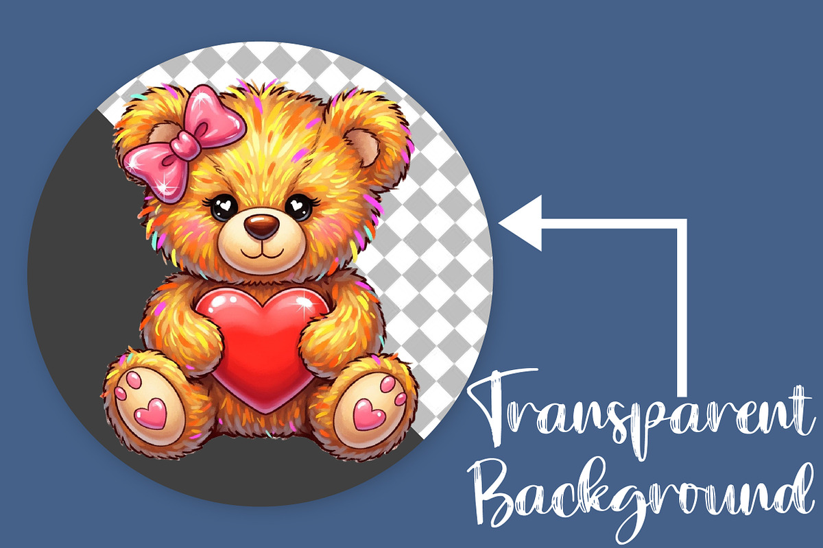 Valentine Teddy Bear Png, an Illustration by Canvas Craft (Photo 2 of 7)