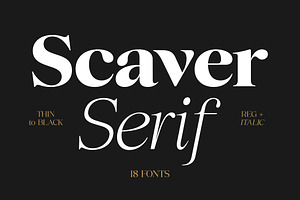 Scaver Font, a Serif Font by Glyphminds Studios