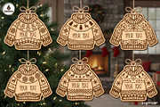 Christmas Sweater Ornaments SVG Bund, a Decorative Illustration by svgocean (Thumbnail 1 of 9)