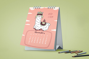 Calendar 2024 With Cute Llamas Bonus