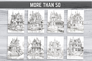 Gothic House Coloring Book