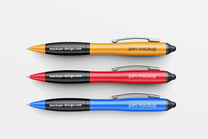 Premium pen 3 Psd mockup set