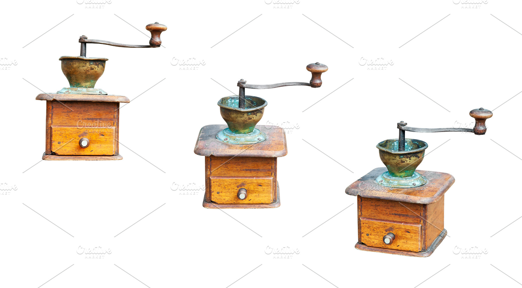Old vintage coffee grinder isolated, a Food & Drink Photo by BOOCYS