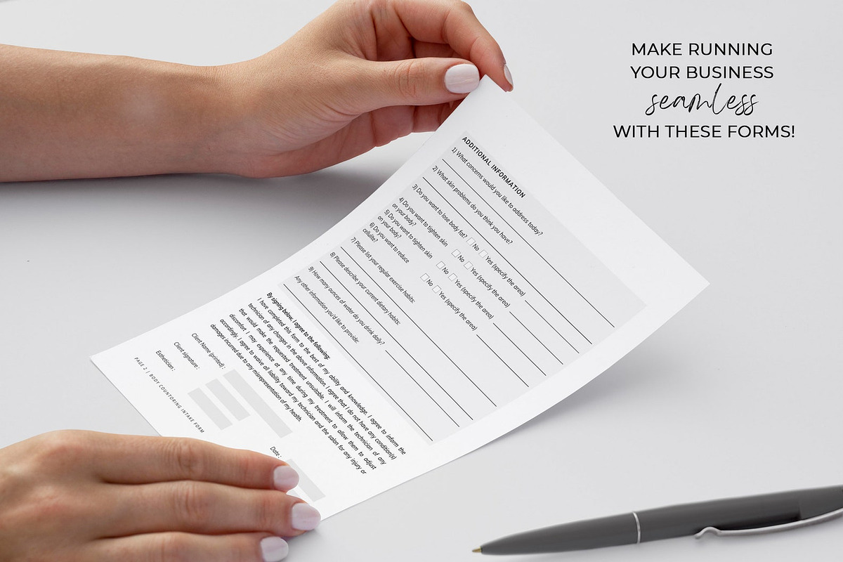 Esthetician intake form, a Design Template by SwitzerShop (Photo 5 of 9)
