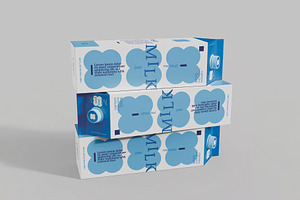 Milk Carton Boxes Mockup, a Packaging Mockup by skybluecreative