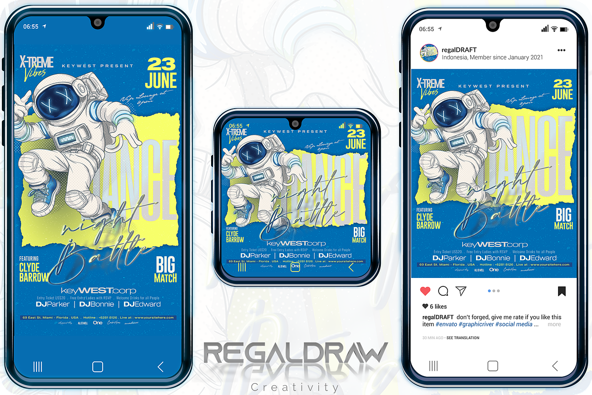 Dance Battle Social media Template, a Social Media Template by regalDRAW (Photo 1 of 4)