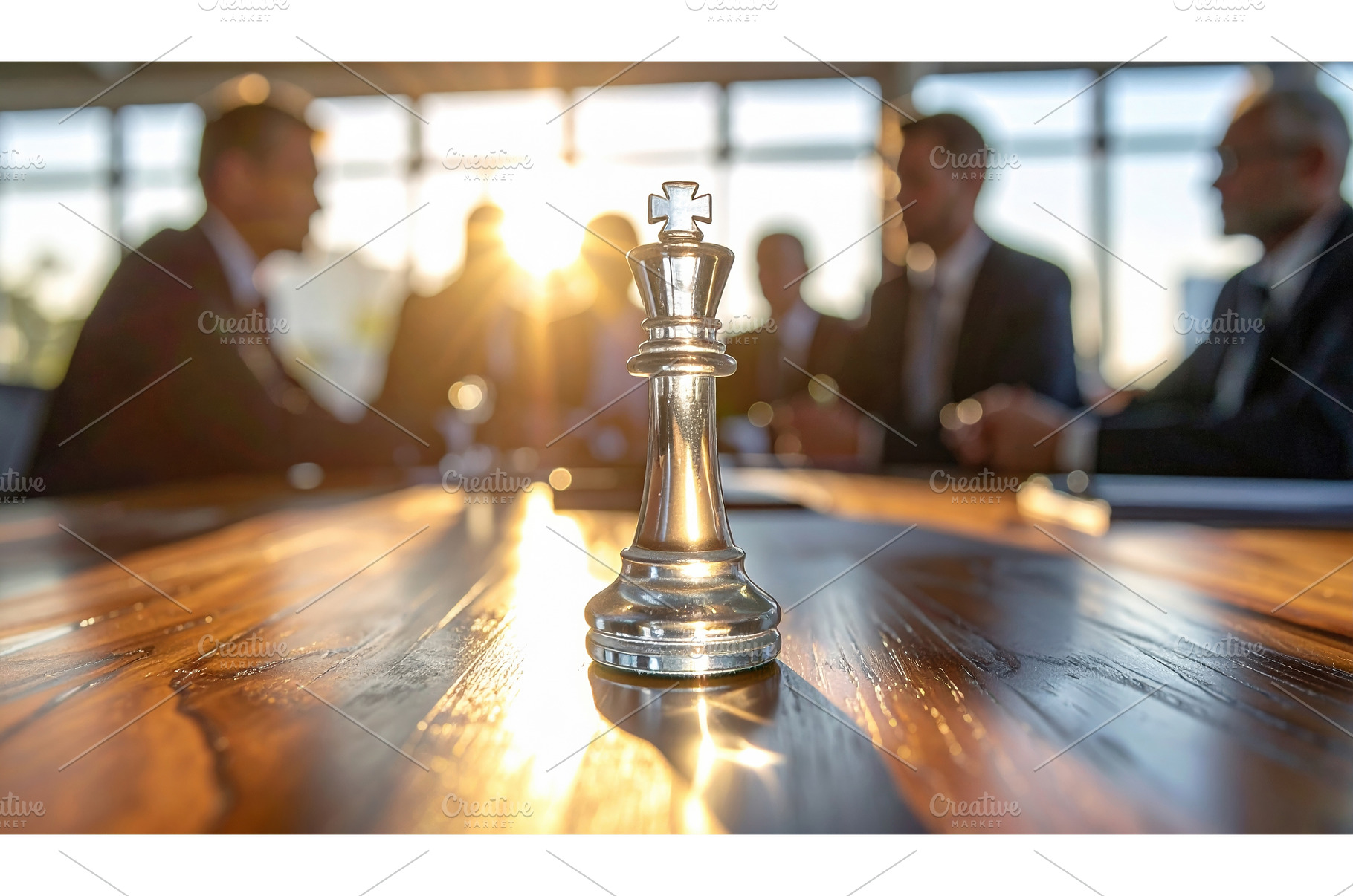 Silver chess king piece on, a Business Photo by Igor Tichonow