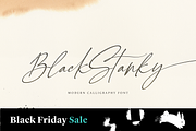 Black Stanky, a Script Font by artisans (Thumbnail 1 of 11)