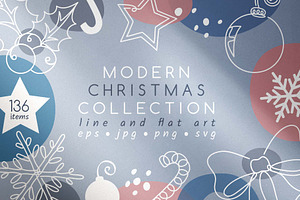 Modern Christmas Clipart Collection